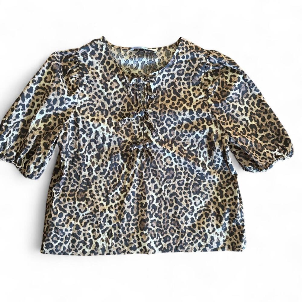 LOFT Leopard Print Blouse - Size Small
